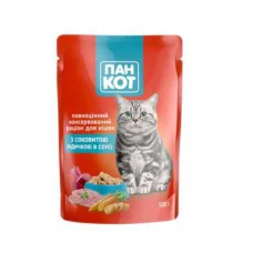 Пан Кіт Індичка для котів з індичка в соусі 24х100 г
